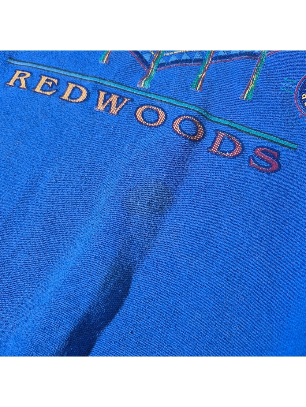 Vintage California Redwoods 90s XL XLarge blue sweatshirt - Picture 8 of 9